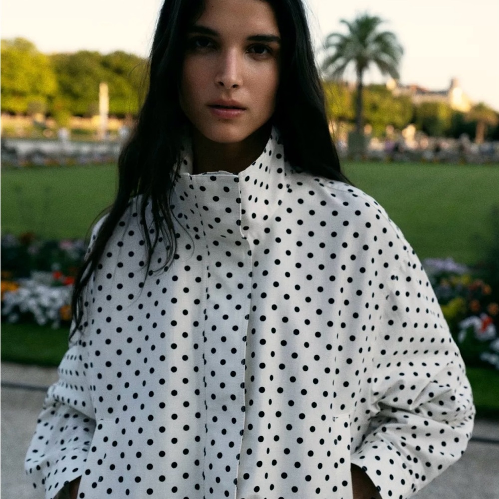 Zara POLKA DOT PUFFER JACKET